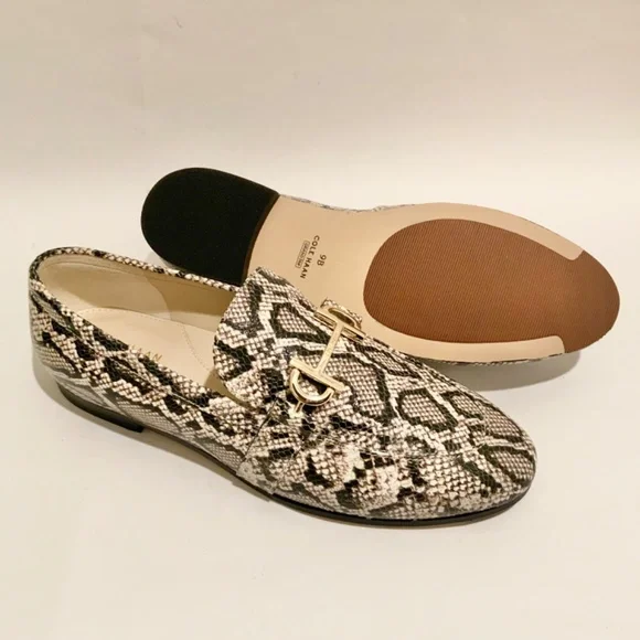 COLE HAAN Modern Classics Bit Loafer Python Rama Printed Leather Flat Shoes 9 - Picture 8 of 12